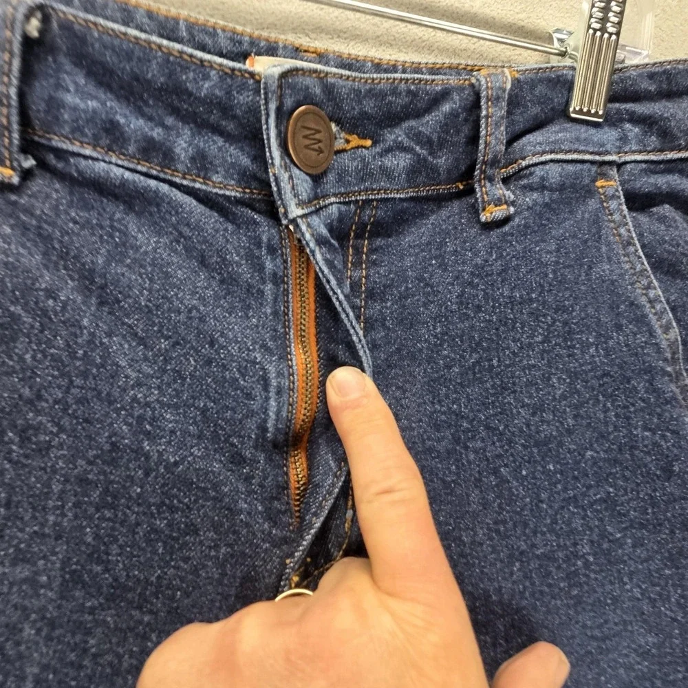 Ripton Jeans Mens 29 Blue Sport Utility Pant Workwear Zip Fly Raw Hem Panel Knee